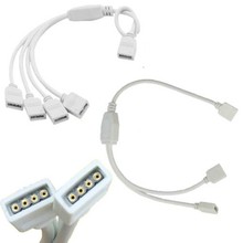 Conector fêmea de 4 pinos rgb, 1 peça, 1 in a 2 3 4 direções, conector de cabo de 4 pinos, adaptador de plugue, frete grátis 2024 - compre barato