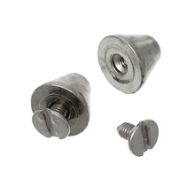 50 Sets Punk Cone Spike Rivets Studs Spots Silver Tone DIY Crafts Clothes Shoes Making 11x8mm 8x7mm 2024 - buy cheap