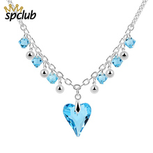 Vintage Crystals From Swarovski Tassel Heart Statement Necklace For Women Brilliant Chokers Necklaces High Quality Jewelry 2024 - buy cheap