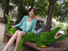 Enchimento de brinquedo tão grande 220 cm verde crocodilo pelúcia brinquedo macio lance travesseiro, dia dos namorados, presente aniversário w5395 2024 - compre barato
