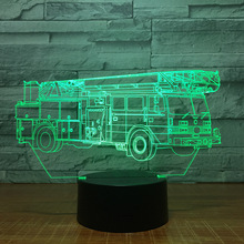Светодиодный сенсорный 3d-светильник с пультом ДУ, 7 цветов 2024 - купить недорого