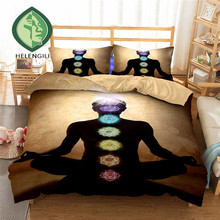 HELENGILI 3D Bedding Set Heart Yoga Print Duvet cover set lifelike bedclothes with pillowcase bed set home Textiles #2-04 2024 - buy cheap