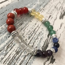 Pulseira chakra mala com ametismas sodalite aventurine c-itrine carneiro vermelho j-asper bracelete de cristal para mulheres 2024 - compre barato