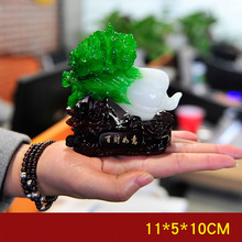 Repollo chino tradicional en forma de Jade, decoración de resina china de alta calidad, adornos de regalo para escritorio, hogar, oficina, tienda, decoración de coche 2024 - compra barato