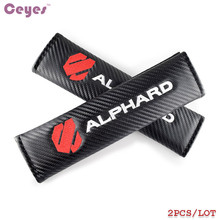 Ceyes Carbon Fiber Car Styling Case For Toyota Alphard Harrier Vellfire 86 Auto Seat Belt Cover Car-Styling Car Accessories 2pcs 2024 - buy cheap