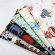 Childish Style Cotton Twill Fabric Cute Animal Series Printing DIY Sewing Quilting Patchwork Cloth Crafts Fabric For Child 2024 - buy cheap