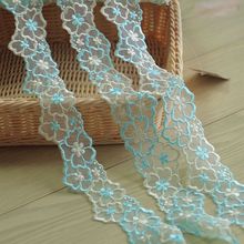 2yards/lot 4.5cm wide Embroidered Flower  Floral Tulle Lace Trim~ Lace Ribbon~beautiful~ 2024 - buy cheap