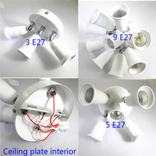 Base de lámpara de techo giratoria E27, soporte de lámpara de rotación Flexible, convertidor de 5/9 grados, 3/360 E27 2024 - compra barato