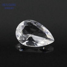 Tamaño 2x3 ~ 18x25mm blanco color con forma de pera suelta perlas de vidrio sintético gemas para joyería venta al por mayor envío gratis 2024 - compra barato