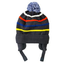 Connectyle Boys Kids Cotton Striped Knit Beanie Hat Fleece Lined with Earflap Warm Cuff Soft Winter Cap 2024 - buy cheap