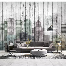 Wellyu-papel tapiz personalizado 3d, murales de fotos, moderno minimalista, madera de grano, arquitectura de ciudad, TV, fondo, pintura de papel de pared 2024 - compra barato
