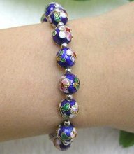 Cloisonne Blue Round 10mm Beads & Tibetan Silver Beads Bracelet -bra123 Wholesale/retail Free shipping 2024 - buy cheap