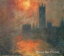 Pinturas para una nueva casa Casas del Parlamento puesta de sol de Claude Monet pintura al óleo hecha a mano de alta calidad 2024 - compra barato