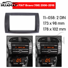 HUANAV Car Radio stereo Fitting installation adapter fascia For 2006-2016 FIAT BRAVO 2DIN Stereo Frame Audio Impact panel 2024 - buy cheap