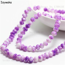 Isywaka Fashion 4x6mm 50pcs Rondelle  Austria faceted Crystal Glass Beads Loose Spacer Round Beads for Jewelry Making No.93R6 2024 - buy cheap