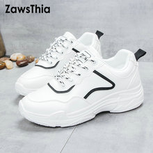 ZawsThia бренд 2019 Обувь с дышащей сеткой женская повседневная обувь вулканизируют женские модные кроссовки на шнуровке мягкая высокая обувь для отдыха 2024 - купить недорого