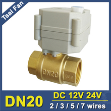 TF20-B2-B 2/3/5/7 Wires Brass 3/4'' Electric Actuated Valve DN20 Full Port Metal Gear Motorized Valve With Manual Override 2024 - buy cheap