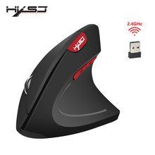 Беспроводная Вертикальная Эргономичная мышь HXSJ T24 2,4G, сменная эргономичная мышь с USB-приемником для ноутбука, ПК, Macbook, мыши 2024 - купить недорого