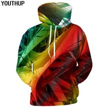 YOUTHUP 2020 размера плюс 3d толстовки мужские замысловатые линии 3d принт мужские толстовки с капюшоном 3d пуловер крутое пальто Модная уличная одежда 2024 - купить недорого