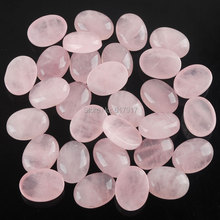 Frete grátis pedras preciosas de quartzs rosa natural formato oval cabochão sem furos para fazer joias 15x20x6mm 20 peças tu3036 2024 - compre barato