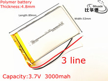 Batería de polímero de litio de 3,7 v, 3000 mah, 485389, fuente de alimentación móvil, tableta de 7 pulgadas, Envío Gratis 2024 - compra barato