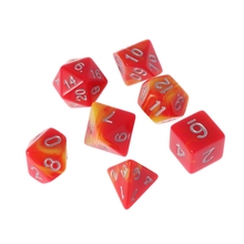 7pcs/Set Multi-sided Dice Acrylic Dice Digital Dice D4-D20 Dice For Magic-the-Gathering D&D RPG Poly Game 2024 - buy cheap