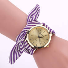Fashion Watches Women Stripe Floral Cloth Quartz Dial Women Bracelet Watches Wristwatch Dress Ladies Watch Clock Montre Femme 2024 - buy cheap