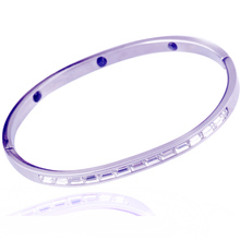 Braceletes de zircão de aço inoxidável 316l, braceletes de strass para mulheres 2024 - compre barato