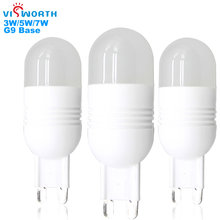 (6 pieces/lot)mini g9 led lamp 3w 5w 7w crystal light fashion ceramic body led bulb smd3014 24pcs warm cold white led light 2024 - buy cheap