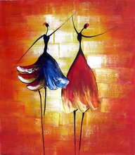 hand-painted oil wall art  beauty dancer home decoration Modern Abstract oil painting on canvas 12x20inch mixorde Framed 2024 - buy cheap