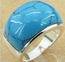 lovers women good hot sale SHIPPING Fashion Men's Large 925 Sterling  Blue stone Ring Size 7/8/9/10 natural Luxury Ms. girl  2024 - buy cheap