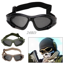 3 Colors Outdoor Eye Protective Glasses Goggles Comfortable Airsoft Safety Tactical Anti Fog With Metal Mesh J15 2024 - купить недорого