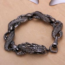 925 jewelry silver plated  jewelry bracelet fine fashion chinese dragon bracelet top quality wholesale and retail SMTH007 2024 - buy cheap