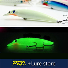 Free shipping 2pcs X 110mm 14g Hard super minnow lure fishing baits all body luminous minnow baits night fishing minnow lure 2024 - buy cheap