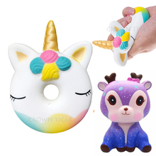 kawaii 12CM big squishy donut unicorn jumbo Squishy Slow Rising Pink unicorn Doughnut squeeze fun toy for children antistress 2024 - buy cheap