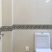 ПВХ самоклеющиеся 3D обои границы кухня ванная комната плинтус линия стикер съемный Современный Стикер для настенной плитки водонепроницаемый Декор 2024 - купить недорого