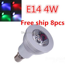 Lámpara LED con cambio de color RGB, foco de AC85-265V con Control remoto, 4W, E14, 16 bombilla LED para lámpara, Envío Gratis 2024 - compra barato