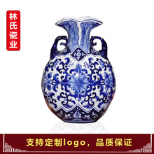 nordic decoration Jingdezhen Ceramics Chinese Blue-and-white twisted twigs and ears flower-arranging vases and porch ornaments 2024 - buy cheap