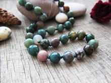 Earth necklaces Endless necklace Virgo birthstone Knotted necklace Beaded necklaces Holiday Gift for Love Yoga Mala Beads 2024 - buy cheap