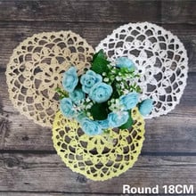 Modern Cotton Lace Cup Coffee Tablecloth Mats Pad Handmade Crochet Flowers Wedding Doily For Home Decorative Table Pad 2024 - buy cheap