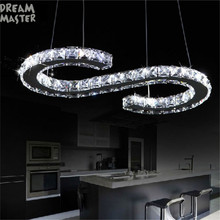 Lustre de cristal, novo design, iluminação em forma de letra, moderno, para sala de jantar, cozinha 2024 - compre barato