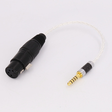 Fone de ouvido 20cm, 8 polegadas, 4.4mm, para 4 pinos xlr, cabo aux fêmea, entrada de áudio trrrs, para sony nw wm1z wm1a zx300 2024 - compre barato