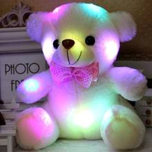 Brinquedos coloridos da boneca do urso da luz do flash do diodo emissor de luz iluminam acima brinquedos para a decoração do casamento do presente de natal do aniversário das crianças 2024 - compre barato