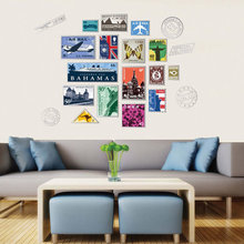 2017 New Creative Stamp Wallstickers Home Decor Wall Sticker Stickers Living Room Bedroom Decoration Kids Room Wall Decal Decals 2024 - buy cheap