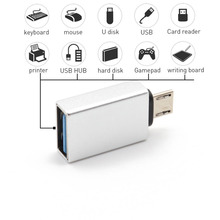 TingDong 3PCS Micro USB Para USB OTG Conversor Adaptador Mini Para Android Smart Telefone preço de Fábrica de Venda Quente de metal 2024 - compre barato