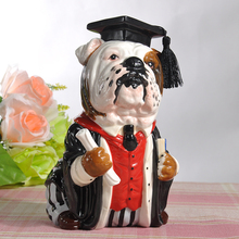creative ceramic dog piggy bank study home decor crafts room decoration Cartoon cute dog animal piggy bank porcelain figurines 2024 - buy cheap