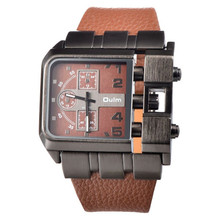 Oulm 3364 marca original design de moda retângulo relógios masculinos ampla pulseira de couro relógio de quartzo casual reloj hombre deportivo 2018 2024 - compre barato