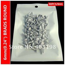 Wholesale White color Diy scrapbooking Brads, Small round nails metal brad,  Free Shipping,6mm 2024 - buy cheap