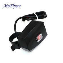 MoFlyeer 10V-80V Motorcycle 2.4A Dual USB Waterproof Power Charger Scooter Handlebar Cigarette Lighter Adapter Moto Accessories 2024 - buy cheap