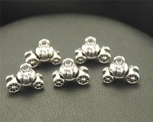 30pcs  Silver Color Pumpkin Carriage Round Charm Pendant DIY Necklace Bracelet Bangle Findings 11x14mm A1931 2023 - buy cheap